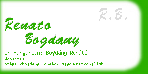 renato bogdany business card
